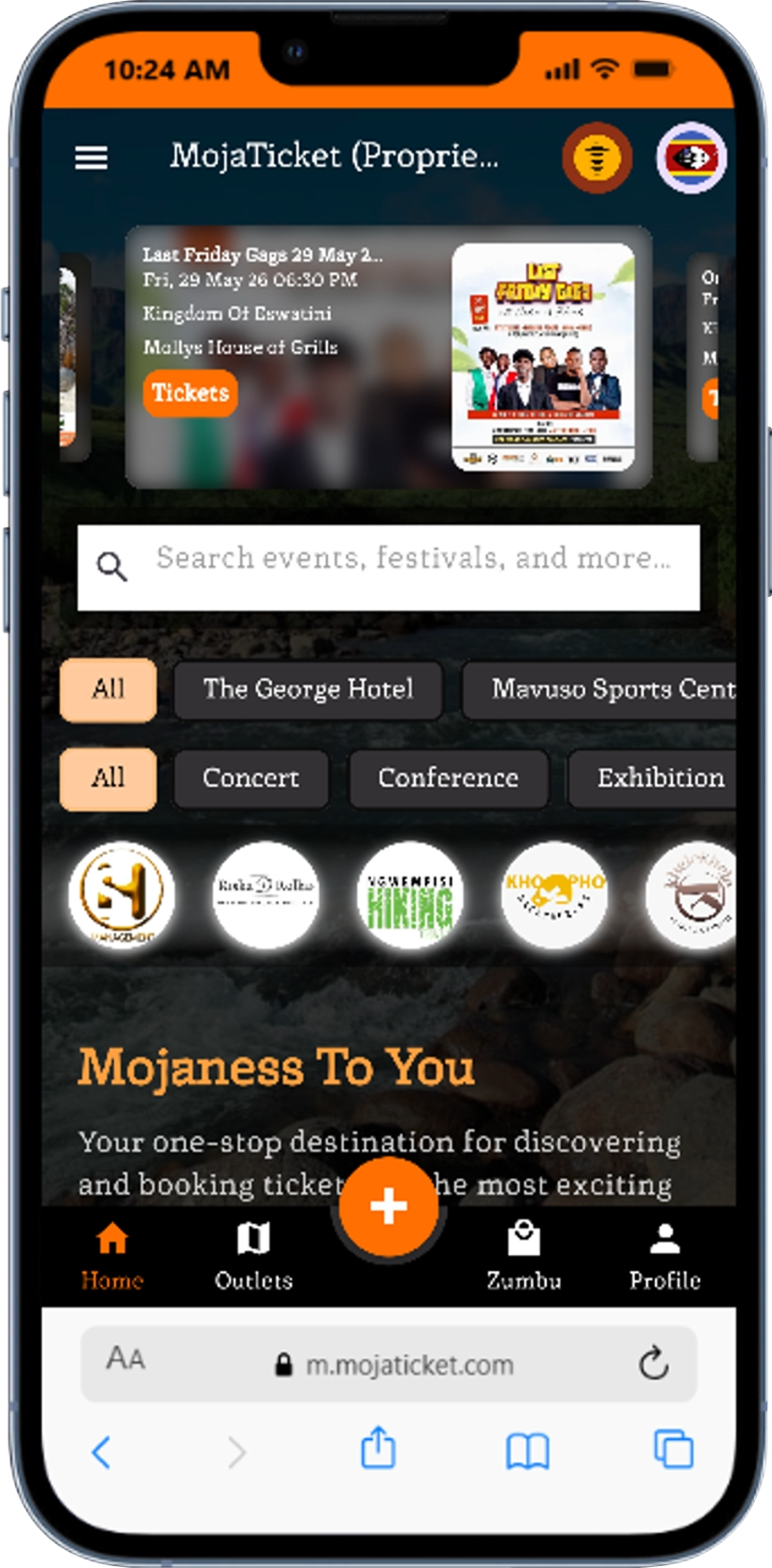 MojaTicket Mobile App